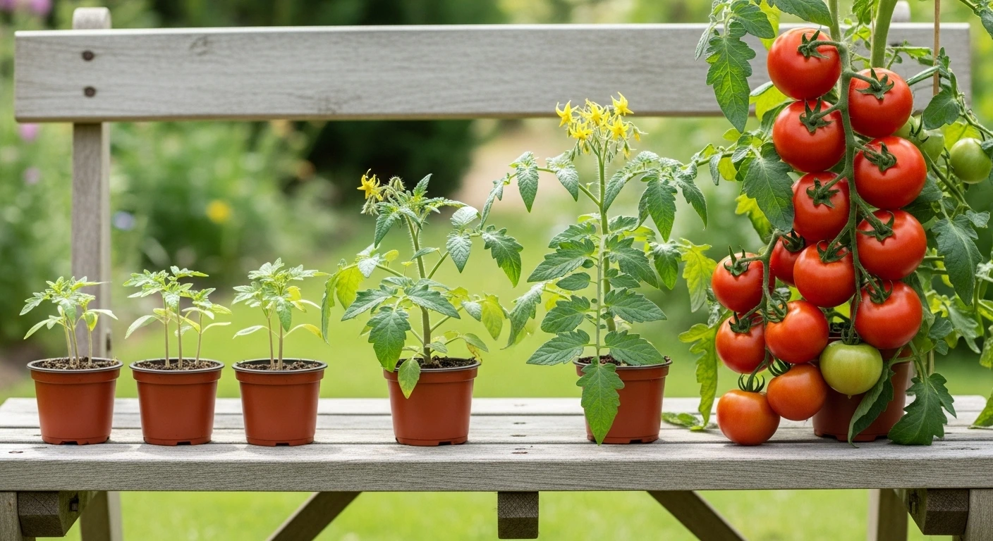 Complete timeline showing how long do tomatoes take to grow from seedling to harvest